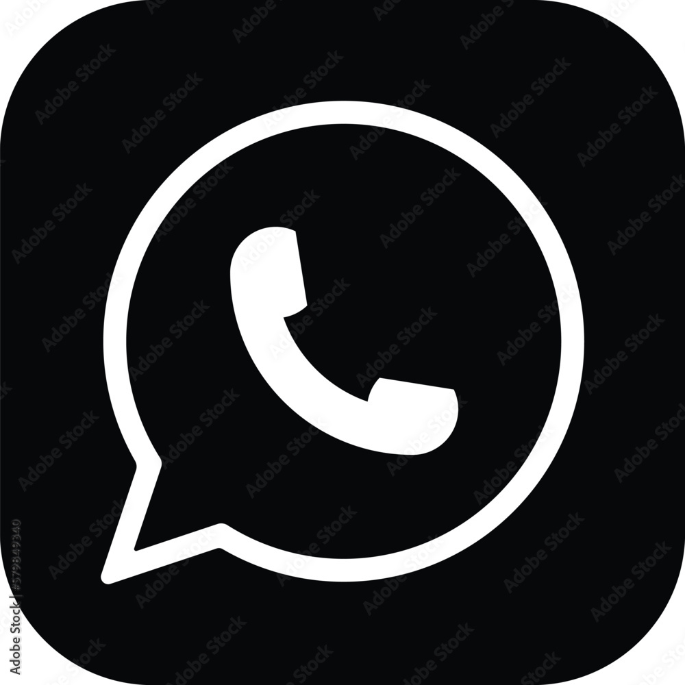 Whatsapp Logo Messenger Icon Realistic Social Media Logotype What S App Button On Transparent