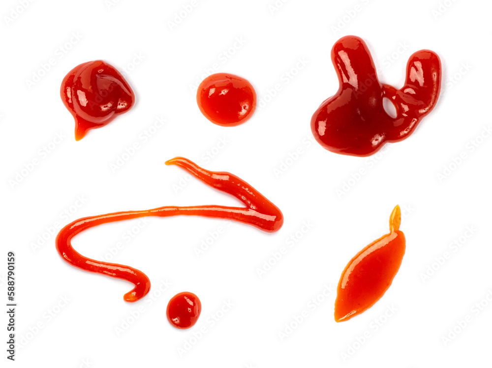 Ketchup Drop Isolated Tomato Sauce Splash Catsup Stain Hot Puree