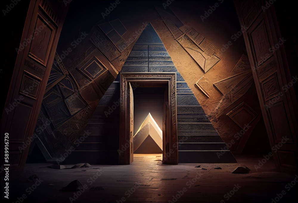 Concept Art Of King Tut S Hidden Chamber Inside A Pyramid With