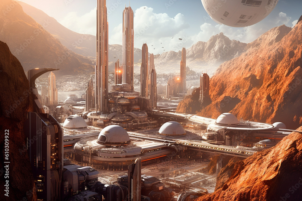 The Futuristic Martian Metropolis Breathtaking Futuristic City Built