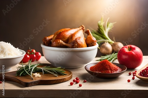 turkey ingredients on table