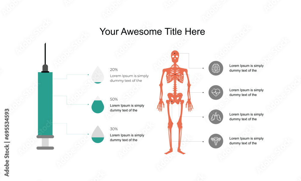 Human Body Health Care Infographics With Medical Icons Organs Charts