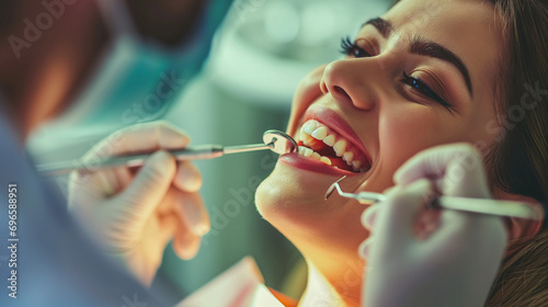 dentist and woman patient