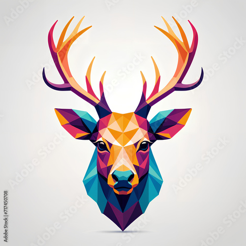 logo geometrical deer