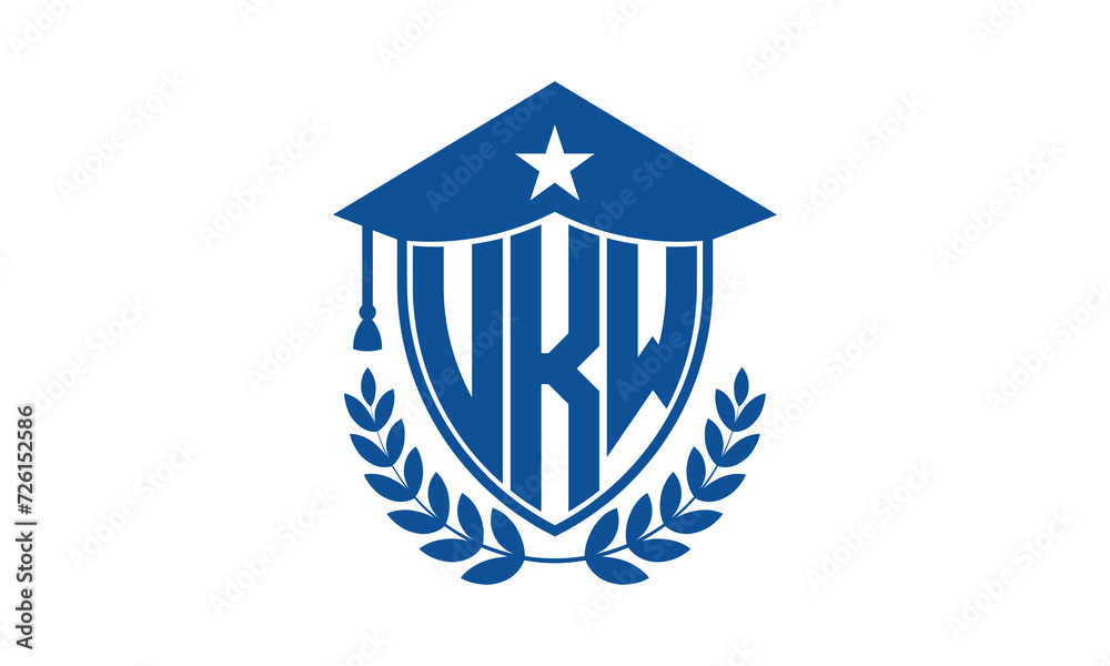 Vecteur Stock Ukw Three Letter Iconic Academic Logo Design Vector