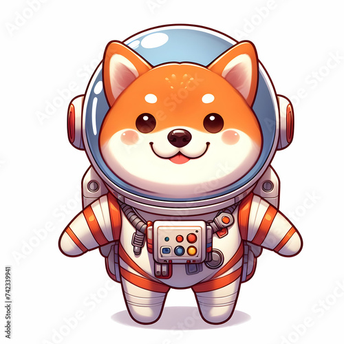 Shiba Inu in astronaut costume 