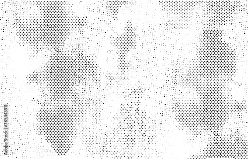 Vector distressed halftone pattern. Grunge halftone black and white. Background pattern gray scale monochrome. Texture black and white vintage. Dark monochrome background for design