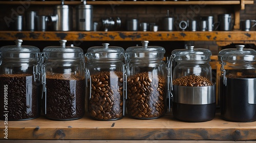  coffee beans in a glass jar
