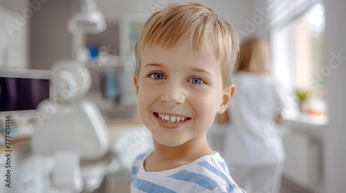 little boy at a Children's dentistry for healthy teeth and beautiful smile