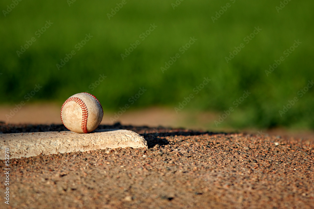 Baseball On Pitchers Mound Wall Mural Wallpaper Murals