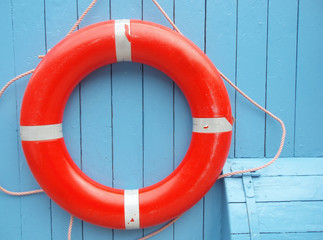 red lifebuoy