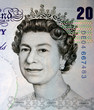 the very close-up of the england currency