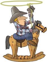 Cowboy On A Rocking Horse
