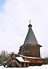 russian antique  wooden house