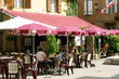 french cafe in summer