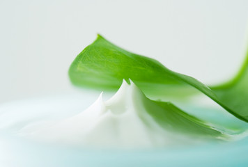 Wall Mural - close-up of a facial cream