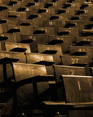 rows of lecture seats