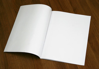 blank magazine spread