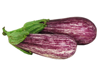 two eggplants isolated