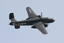B-25 Bomber In Flight