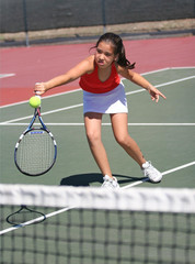 Poster - girl playing tennis