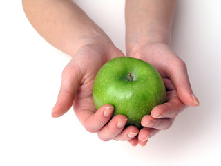 apple in hand