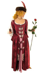 Wall Mural - woman in polish clothes with rose