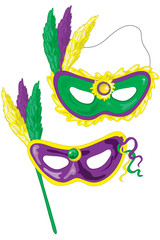 Wall Mural - mardi gras masks