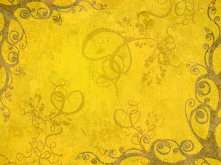 Wall Mural - yellow artistic frame