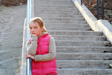 girl child stairs