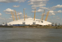 View South Across The River To The Millennium Dome
