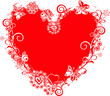 grunge valentine frame, heart