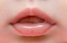 Close Up Of Lips Of Baby Girl
