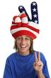 © Lisa F. Young - patriotic boy - peace sign