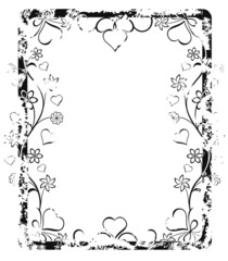 Wall Mural - grunge valentine frame (border)