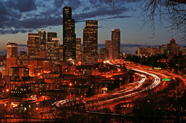 seattle at night