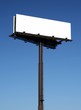 blank billboard against a blue sky