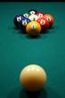 9-ball rack of billiard balls