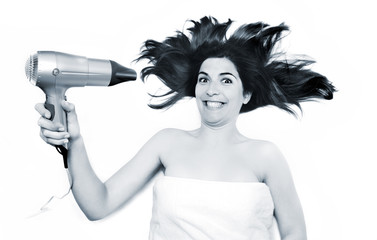 Wall Mural - drying the hair