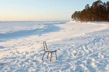 Chair On Snow Beach