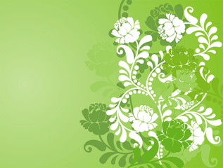 Sticker - floral background