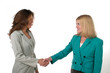 two business women shaking hands 1
