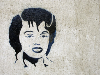 Wall Mural - graffiti lady