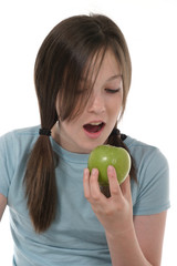 little girl and apple 2