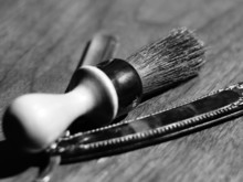 Vintage Shaving Brush And Blade