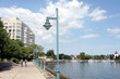 waterfront bicycle trail and marina