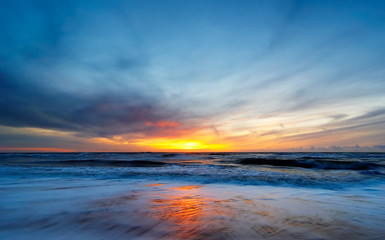 sunset on the beach