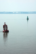 Bouys On River Mersey