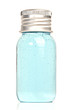 flacon de savon bleu liquide