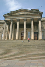 Woman Filming Dancer On Steps Of Liverpool Museum